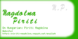 magdolna piriti business card